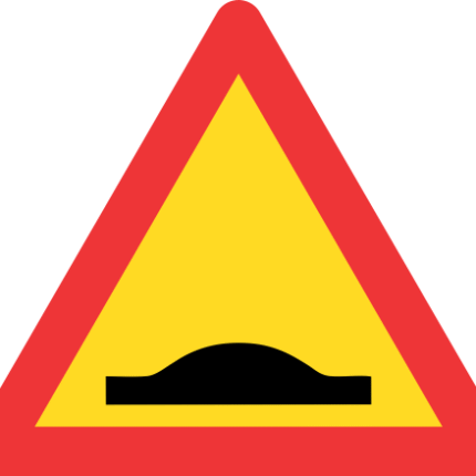 Tw332 temporary speed hump road sign 600mm 430x430