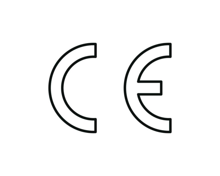 Ce marking icon isolated on white background free vector